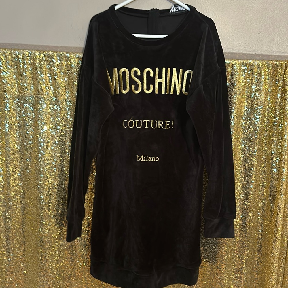 Girls Black Moschino Dress